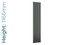 DQ-TOR-1166-SG-TH - DQ Tornado Vertical Single Radiator H1166mm X W1206mm Dark Grey DQ-TOR-1166-SG-TH - DQ Tornado Vertical Single Radiator H1166mm X W1206mm Dark Grey